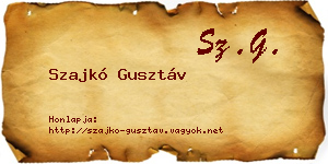 Szajkó Gusztáv névjegykártya